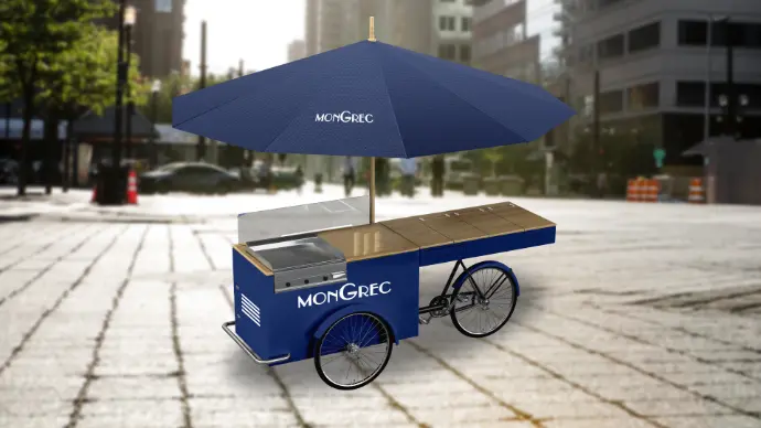 Food bike installé dans une zones à forte trafric à Casablanca